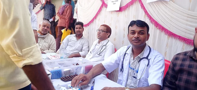 सेवा संकल्प अभियान के तहत स्वास्थ्य जांच शिविर आयोजित